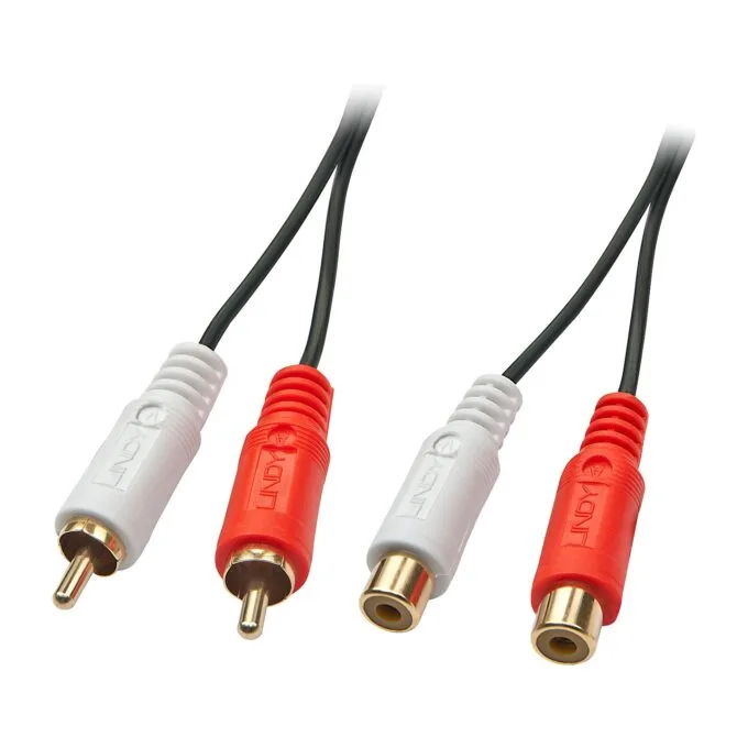 LINDY Audiokabel Stereo 2m 2xRCA (Cinch) m f vergoldet — image 1