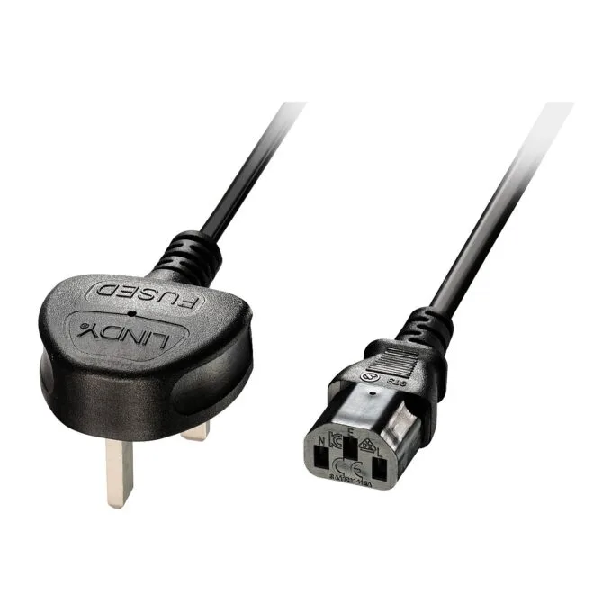 LINDY IEC-Netzkabel UK IEC-320 C13 5A 3 Pin 2m — image 1