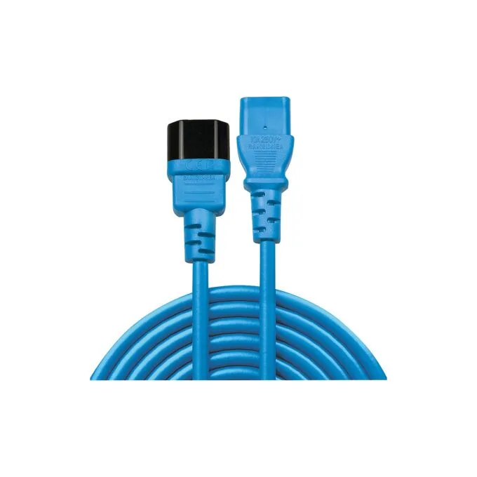 LINDY IEC-Netzverlängerung C14 - C13 blau 1m — image 2