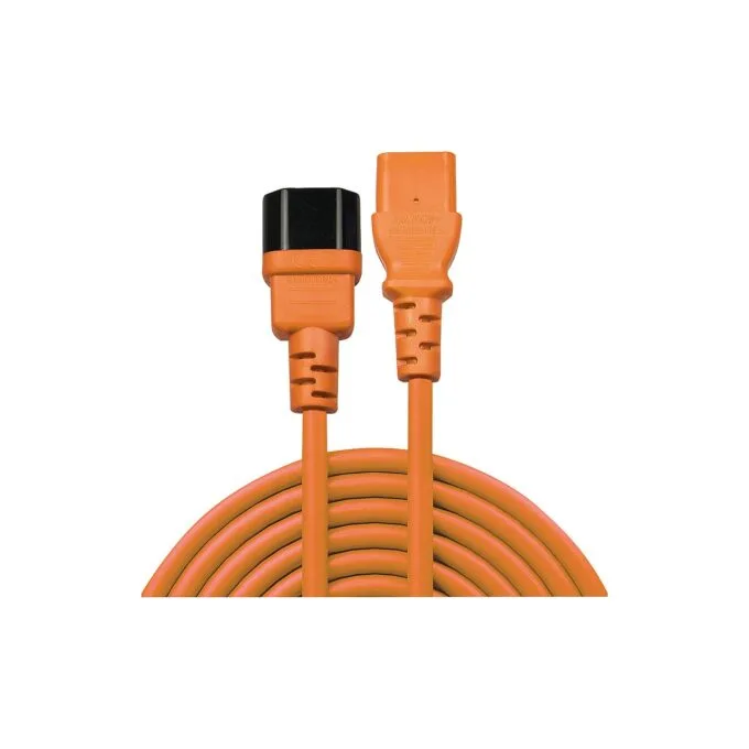 LINDY IEC-Netzverlängerung C14 - C13 orange 1m — image 2