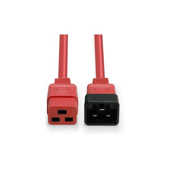 LINDY IEC-Netzverlängerung C19 auf C20 rot 1m extern bulk — image 4