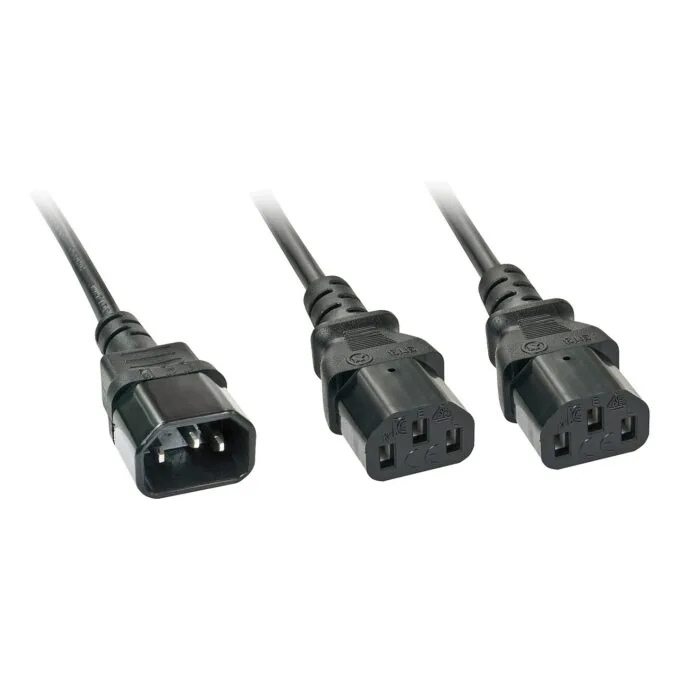 LINDY IEC-Y-Netzkabel 1xIEC320 C14 - 2xIEC32 2m — image 1