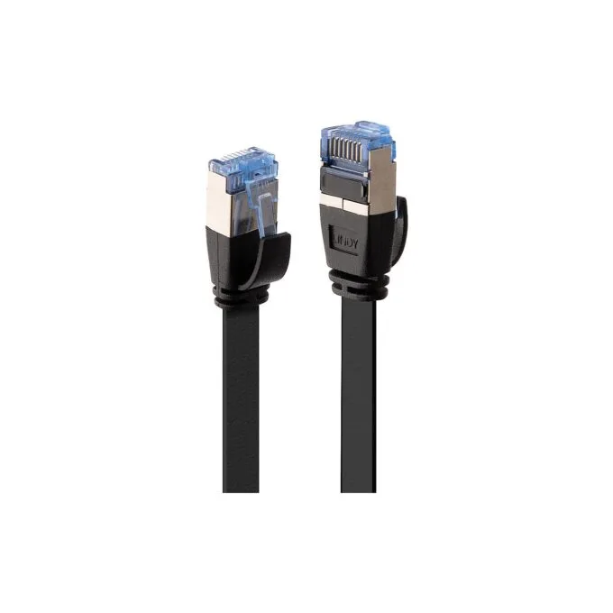 LINDY Patchkabel Cat6A U FTP Flachband schwarz 2.00m — image 1