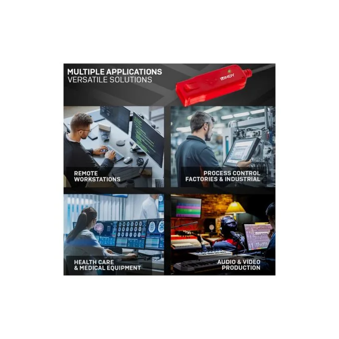 LINDY USB 2.0 Aktiv-Verlängerungs-Hub Pro 4 Port 12m — image 4