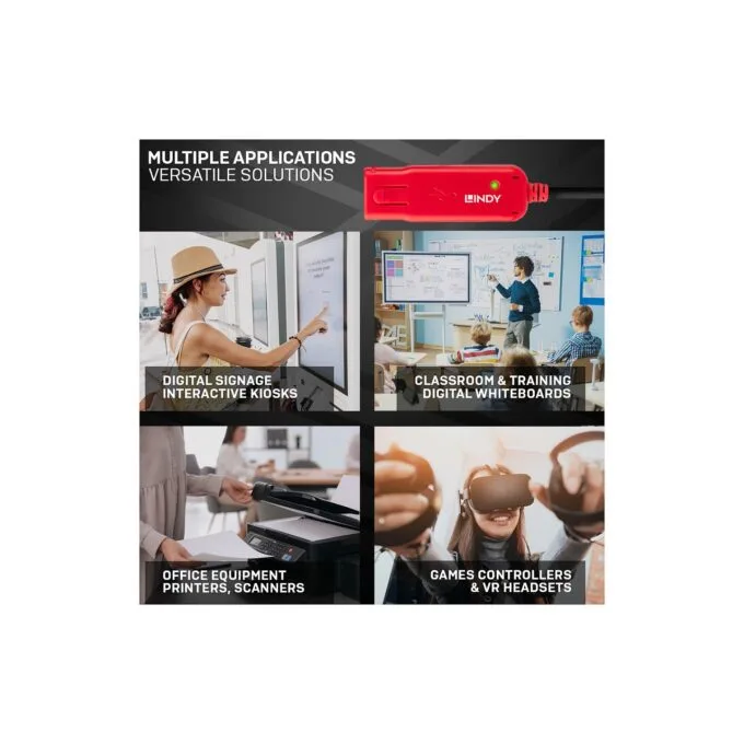 LINDY USB 2.0 Aktiv-Verlängerungs-Hub Pro 4 Port 12m — image 5