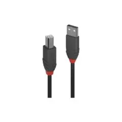 LINDY USB 2.0 Kabel Typ A B Anthra Line M M 0.2m