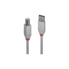 LINDY USB 2.0 Kabel Typ A B Anthra Line M M 0.5m