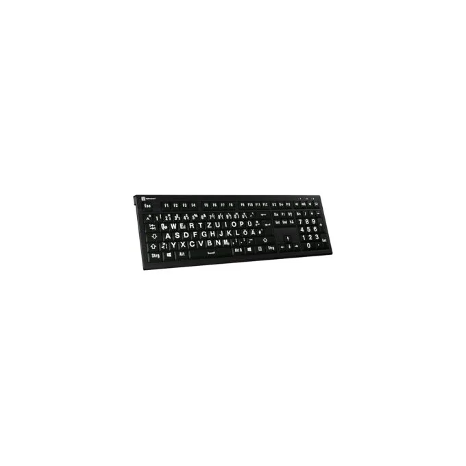 LogicKeyboard XL-Print Astra 2 White on Black DE — image 3