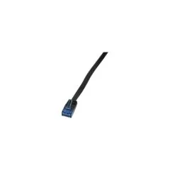 Logilink Flachpatchkabel RJ45 U UTP Cat6 3.00m schwarz