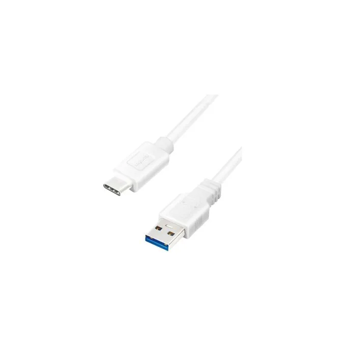 Logilink USB-C Kabel 3.2 Gen1, C M zu USB-A M, weiß 3 m — image 1
