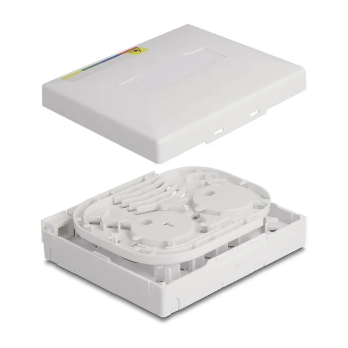 LWL Anschlussdose FTTH zur Wandmontage für 4 x SC Simplex oder LC Duplex weiß — image 2