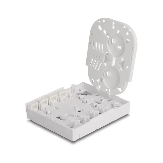 LWL Anschlussdose FTTH zur Wandmontage für 4 x SC Simplex oder LC Duplex weiß — image 3