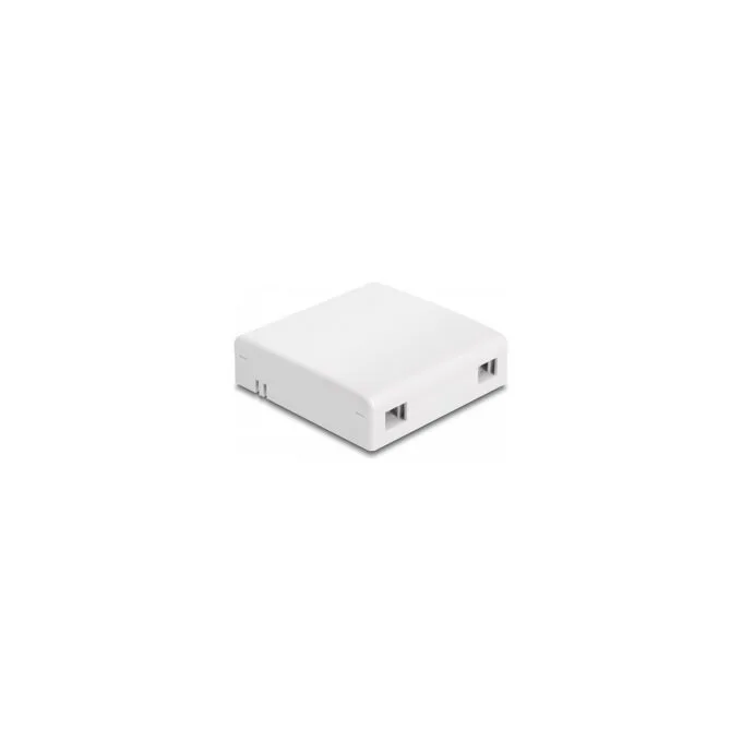 LWL Anschlussdose zur Wandmontage für 2 x SC Simplex oder LC Duplex weiß — image 1
