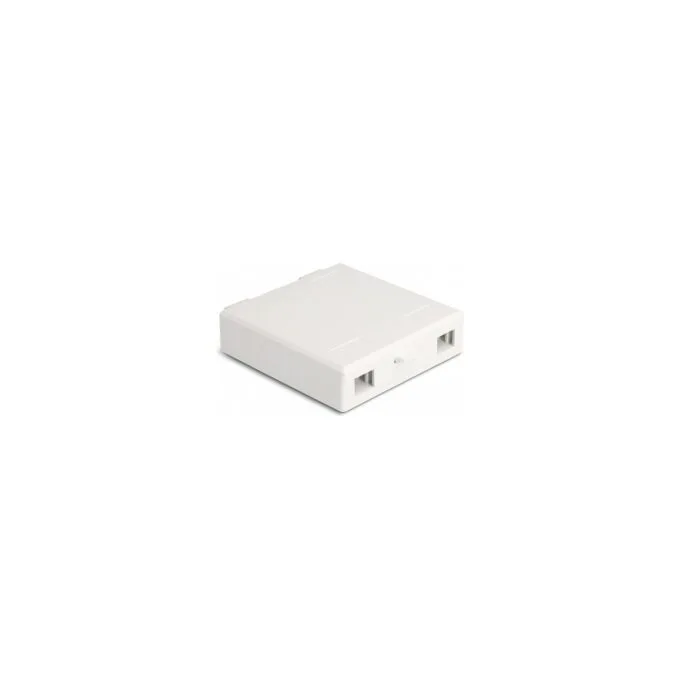 LWL Anschlussdose zur Wandmontage für 2 x SC Simplex oder LC Duplex weiß — image 1