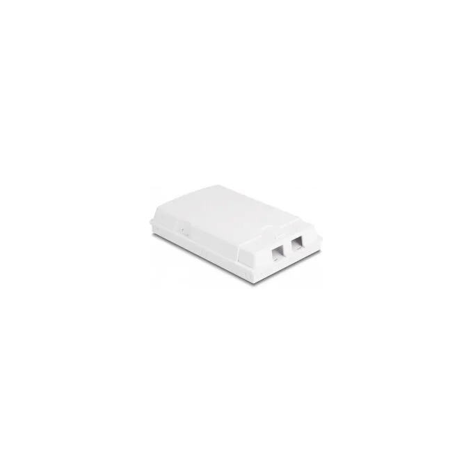 LWL Anschlussdose zur Wandmontage für 2 x SC Simplex oder LC Duplex weiß — image 1
