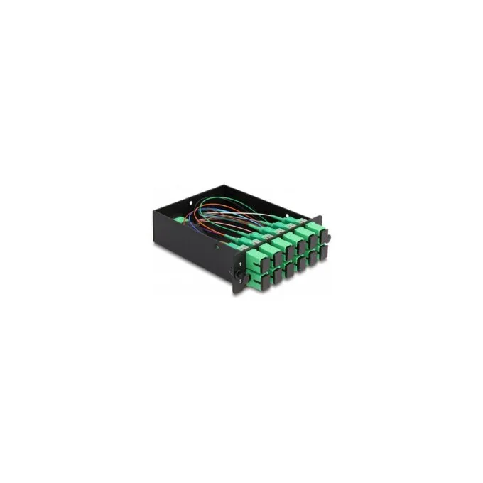 LWL HD (High Density) Kassette MPO Stecker zu 12 x SC Simplex Buchse. 12 Fasern. Singlemode. Polarität A. 9 125 μm — image 3