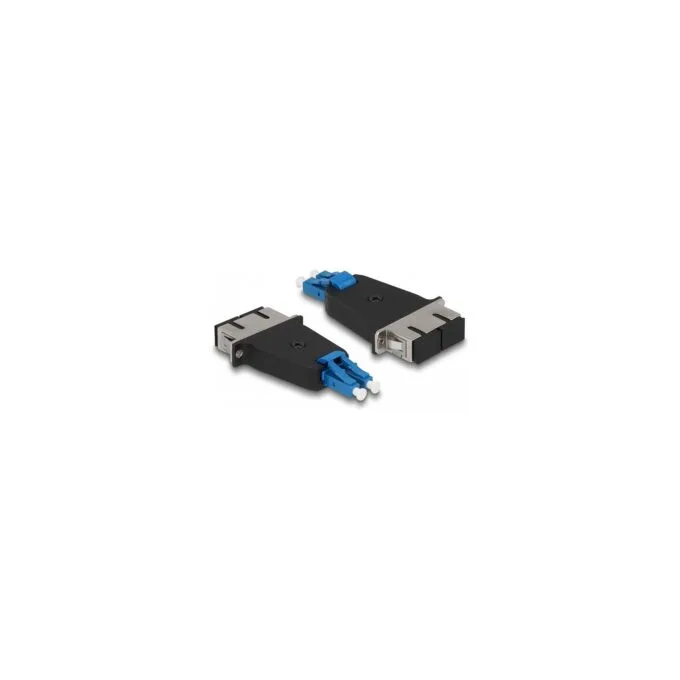 LWL Hybrid Kupplung LC Duplex Stecker zu SC Duplex Buchse blau — image 2
