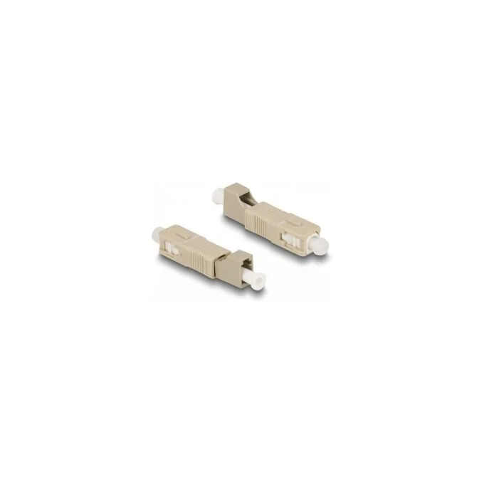LWL Hybrid Kupplung SC Simplex Stecker zu LC Simplex Buchse beige — image 2