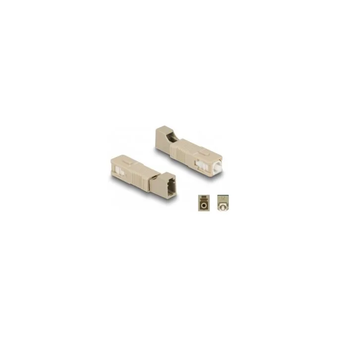 LWL Hybrid Kupplung SC Simplex Stecker zu LC Simplex Buchse beige — image 1