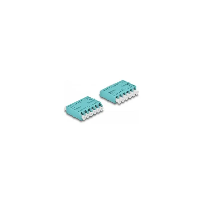 LWL Kupplung HD LC Hexaplex Buchse zu LC Hexaplex Buchse aqua — image 2