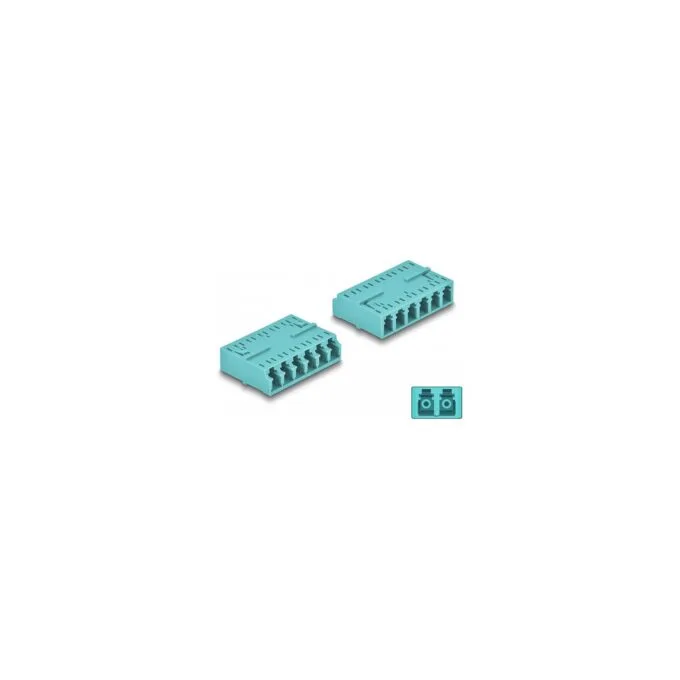 LWL Kupplung HD LC Hexaplex Buchse zu LC Hexaplex Buchse aqua — image 1