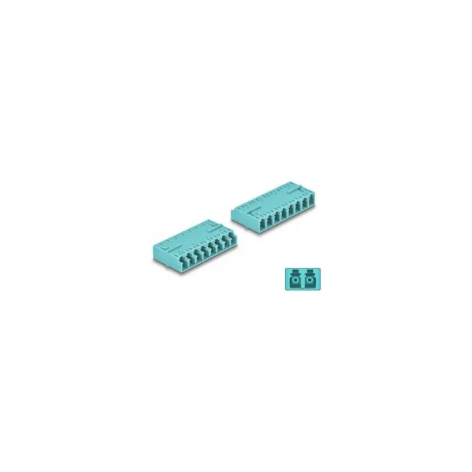 LWL Kupplung HD LC Octuplex Buchse zu LC Octuplex Buchse aqua — image 1
