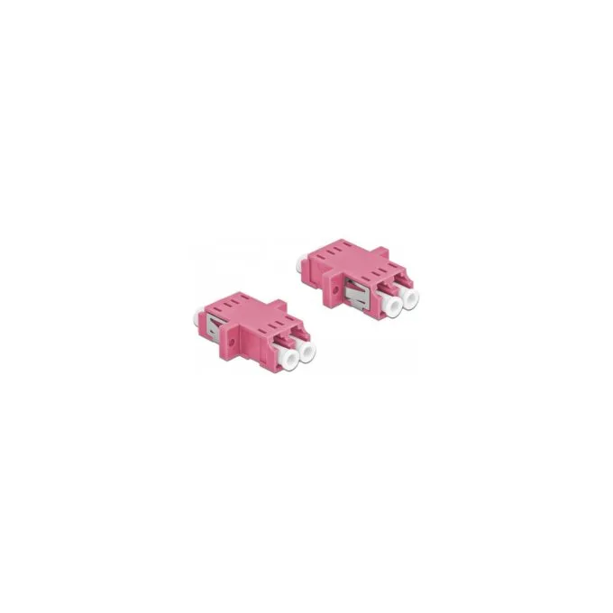 LWL Kupplung LC Duplex Buchse zu LC Duplex Buchse Multimode 2 Stück violett — image 2