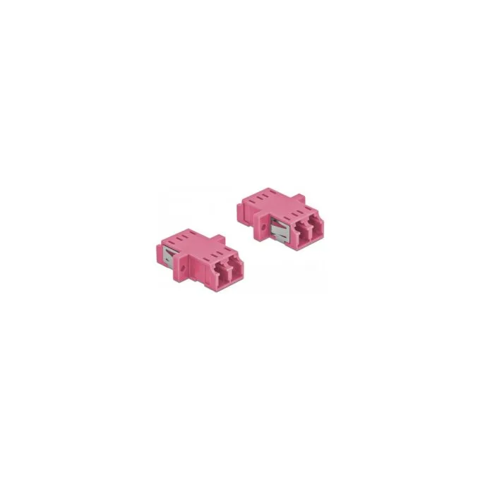 LWL Kupplung LC Duplex Buchse zu LC Duplex Buchse Multimode 2 Stück violett — image 1