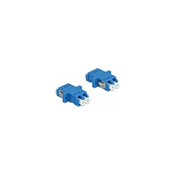 LWL Kupplung LC Duplex Buchse zu LC Duplex Buchse Singlemode 2 Stück blau — image 1