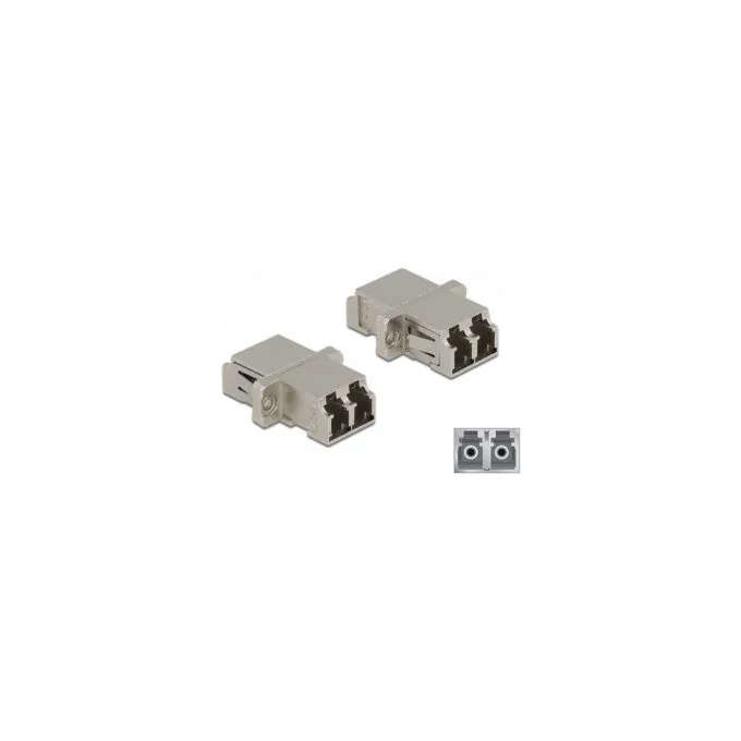 LWL Kupplung LC Duplex Buchse zu LC Duplex Buchse Singlemode Metall — image 1