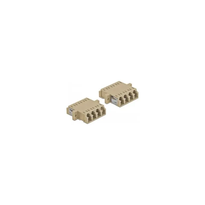 LWL Kupplung LC Quad Buchse zu LC Quad Buchse Multimode 2 Stück beige — image 1