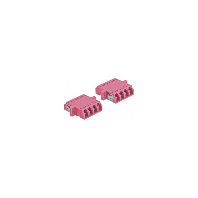 LWL Kupplung LC Quad Buchse zu LC Quad Buchse Multimode 2 Stück violett — image 1