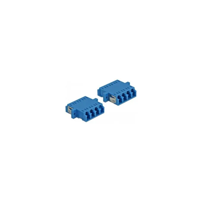 LWL Kupplung LC Quad Buchse zu LC Quad Buchse Singlemode 2 Stück blau — image 2