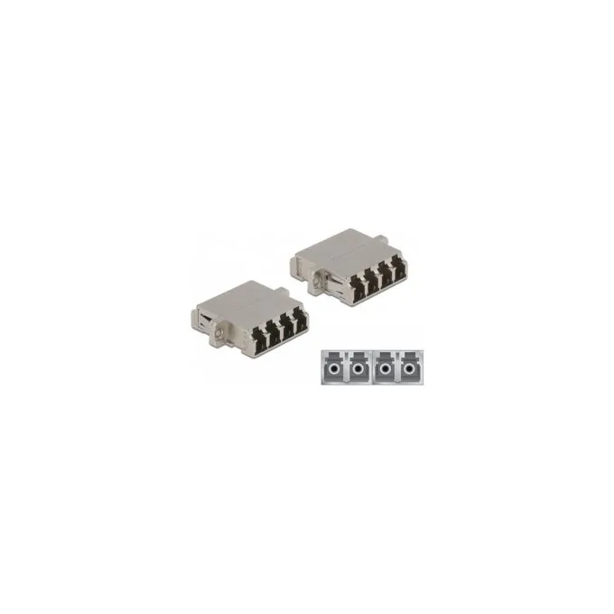 LWL Kupplung LC Quad Buchse zu LC Quad Buchse Singlemode Metall — image 1