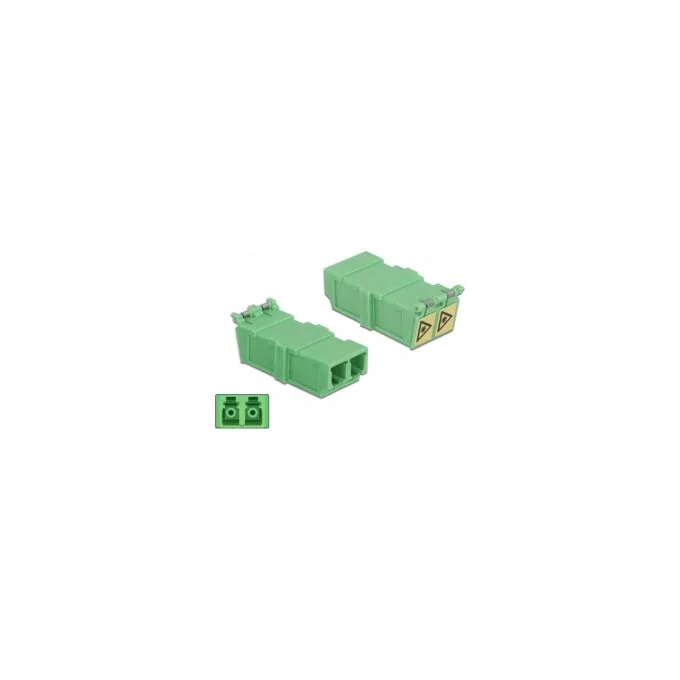 LWL Kupplung mit Laserschutzklappe LC Duplex Buchse zu LC Duplex Buchse 4 Stück — image 1