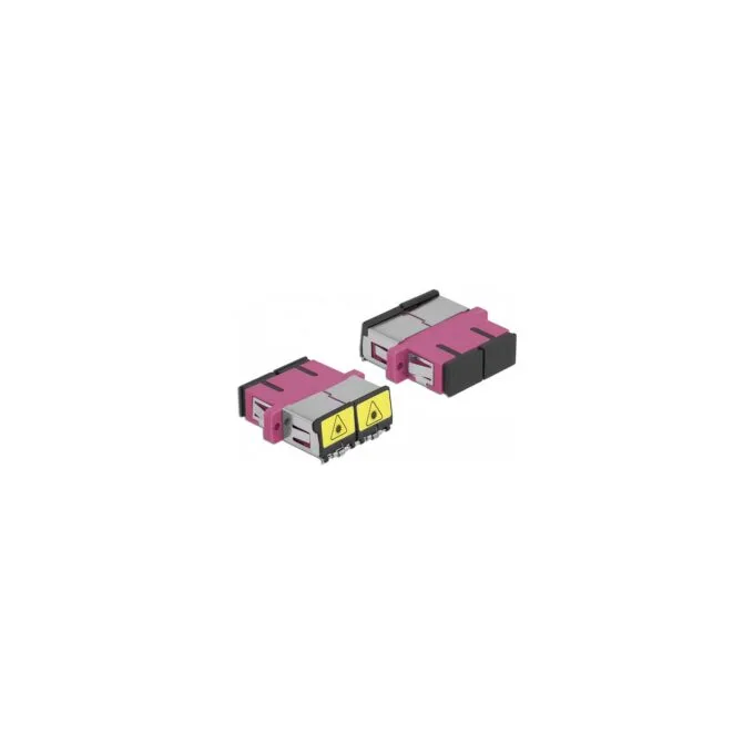 LWL Kupplung mit Laserschutzklappe SC Duplex Buchse zu SC Duplex Buchse Multimode violett — image 2