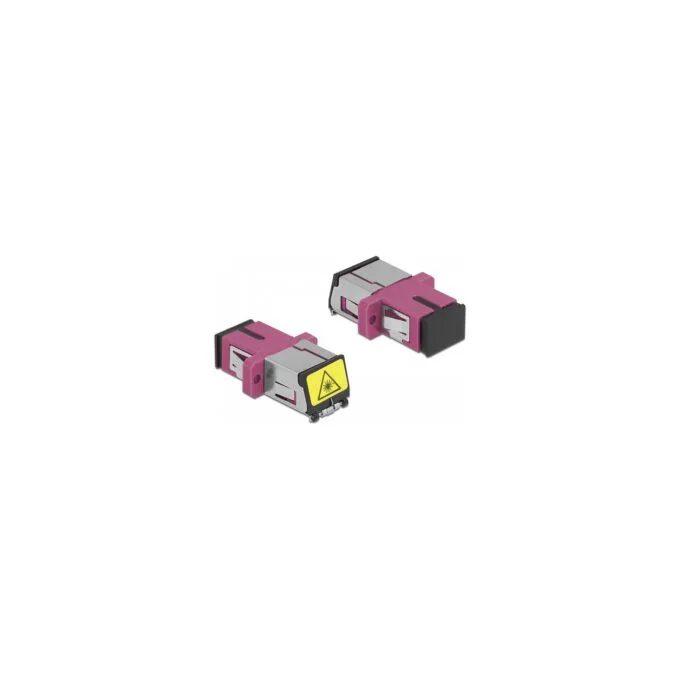 LWL Kupplung mit Laserschutzklappe SC Simplex Buchse zu SC Simplex Buchse Multimode violett — image 2