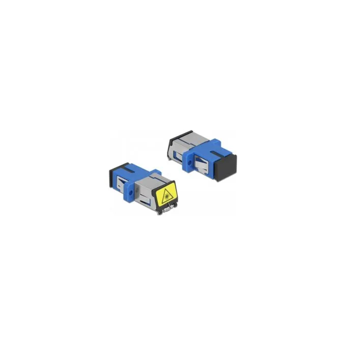 LWL Kupplung mit Laserschutzklappe SC Simplex Buchse zu SC Simplex Buchse Singlemode blau — image 2