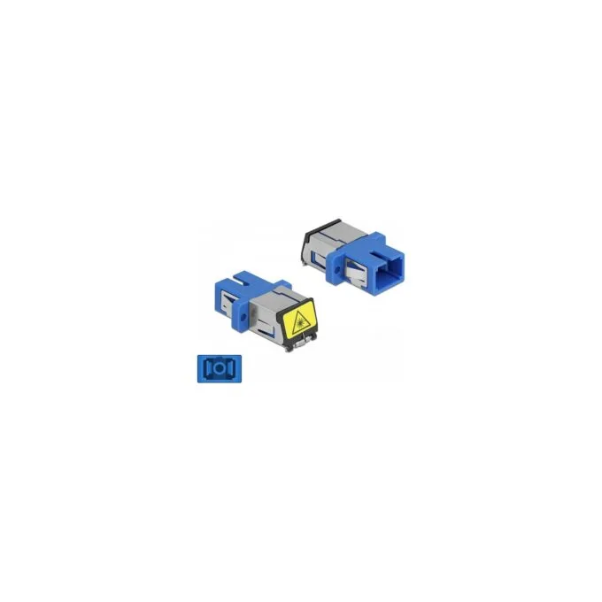 LWL Kupplung mit Laserschutzklappe SC Simplex Buchse zu SC Simplex Buchse Singlemode blau — image 3