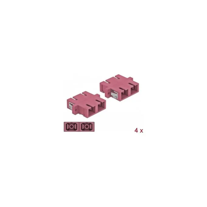 LWL Kupplung SC Duplex Buchse zu SC Duplex Buchse Multimode 4 Stück violett — image 1