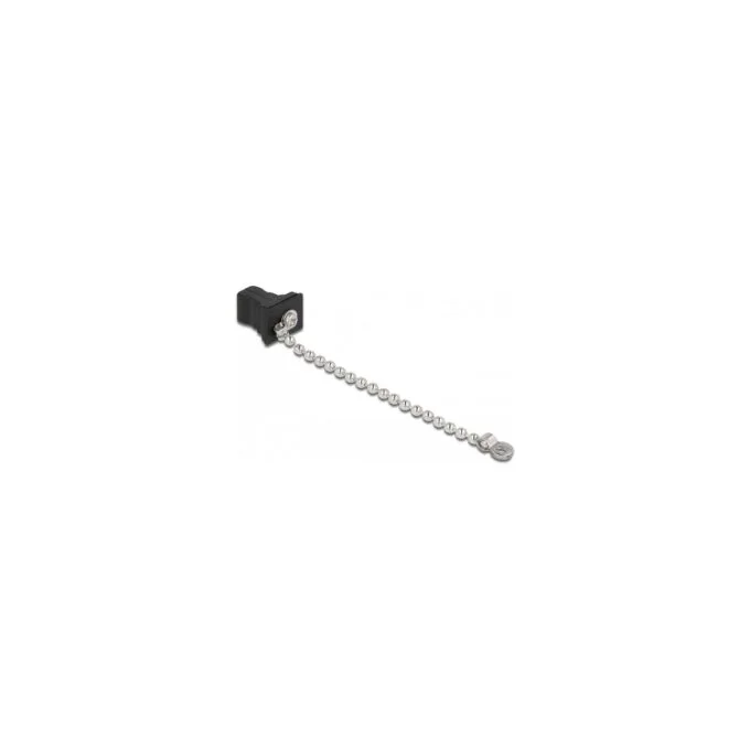 LWL Staubschutzkappe mit Kette für SC Stecker schwarz — image 2