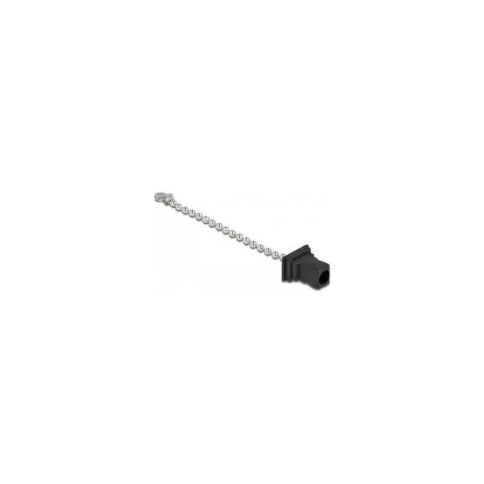 LWL Staubschutzkappe mit Kette für SC Stecker schwarz — image 1