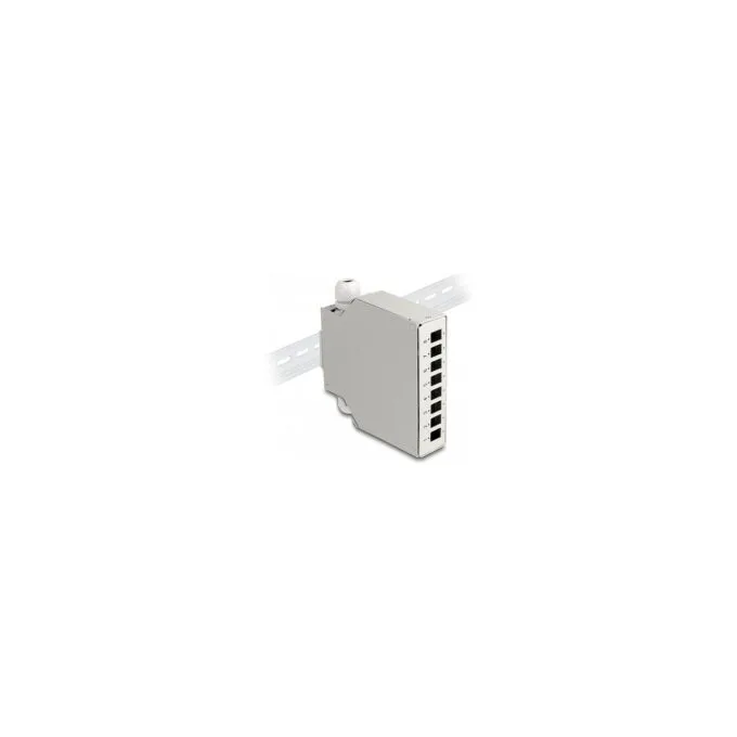 LWL Verteilerbox für Hutschiene 8 Port grau — image 1