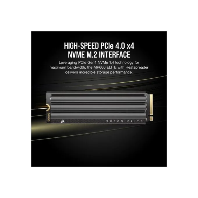 M.2 1TB Corsair MP600 ELITE NVMe 3D TLC NAND M.2 2280 PCIe Gen4 m. Kühlkörper — image 15