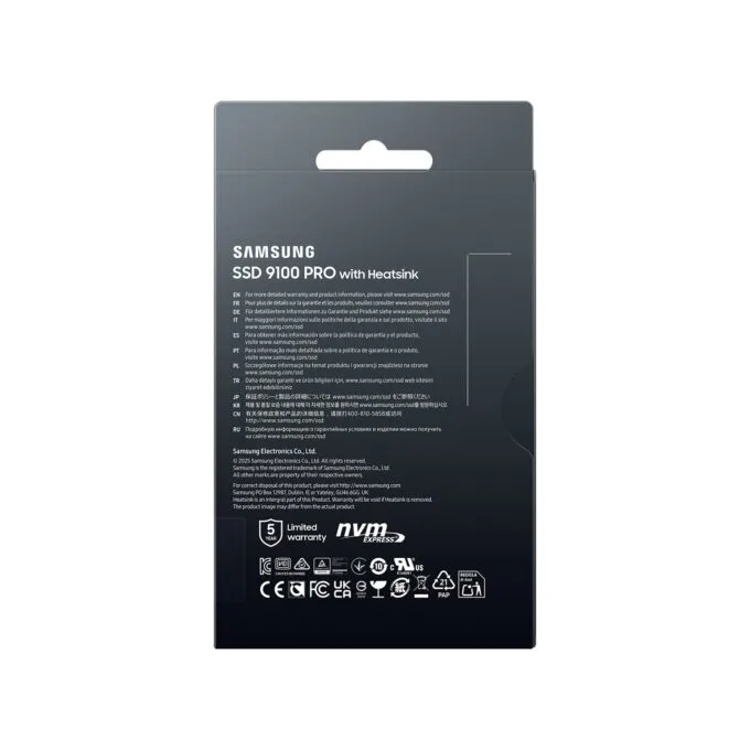 M.2. SAMSUNG 9100 PRO Heatsink NVMe 2TB PCIe 5.0 14.800 MB s Lesen 13.400 MB s Schreiben Interne SSD fr PC-Gaming — image 15