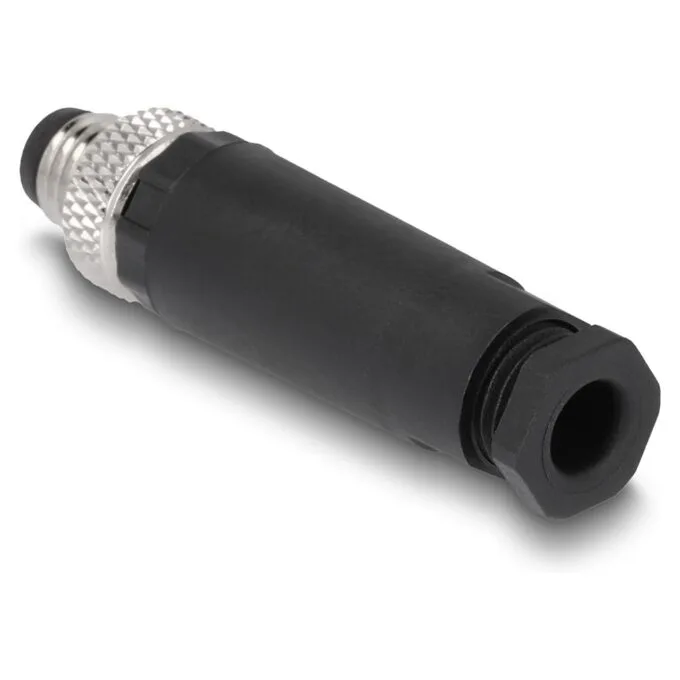 M8 Steckverbinder A-kodiert 4 Pin Stecker zur Montage mit Schraubanschluss — image 2