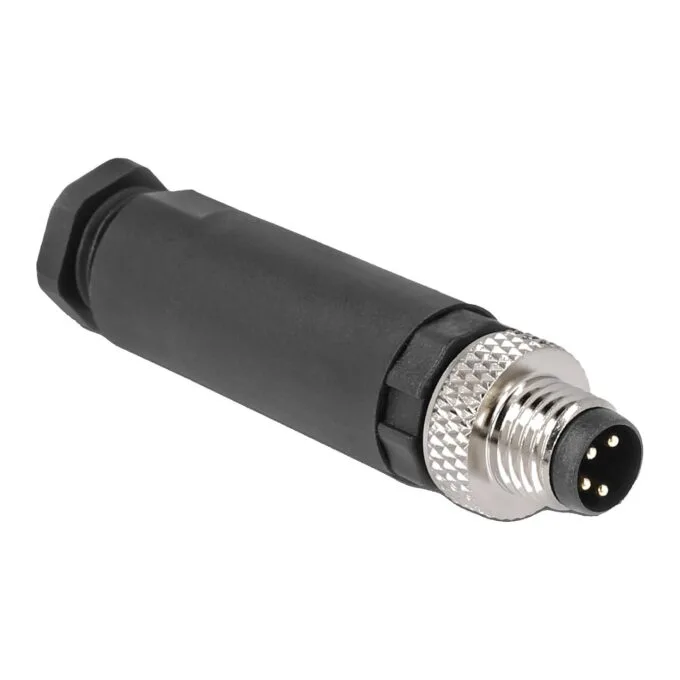M8 Steckverbinder A-kodiert 4 Pin Stecker zur Montage mit Schraubanschluss — image 1
