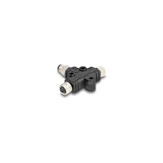 M8 T-Splitter A-kodiert 4 Pin 1 x Stecker zu 2 x Buchse Parallelschaltung — image 1