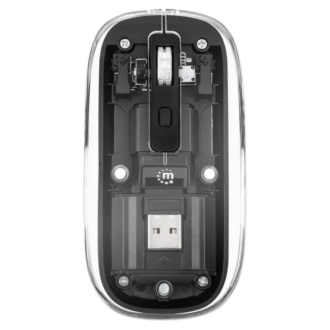 MANHATTAN Funkmaus USB-A 4Tasten RGB LED schwarz transparent — image 9