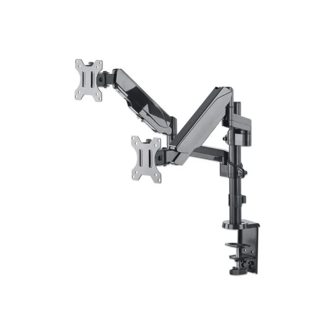MANHATTAN Tischhalterung mit Gasdruckfeder und Kugelgelenk fuer zwei Monitore von 48,18-81,28cm 17Z-32Z und bis zu 8k... — image 1